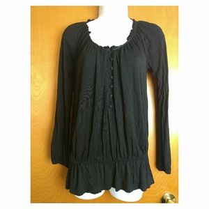 Old Navy long-sleeve black tunic length top - XS